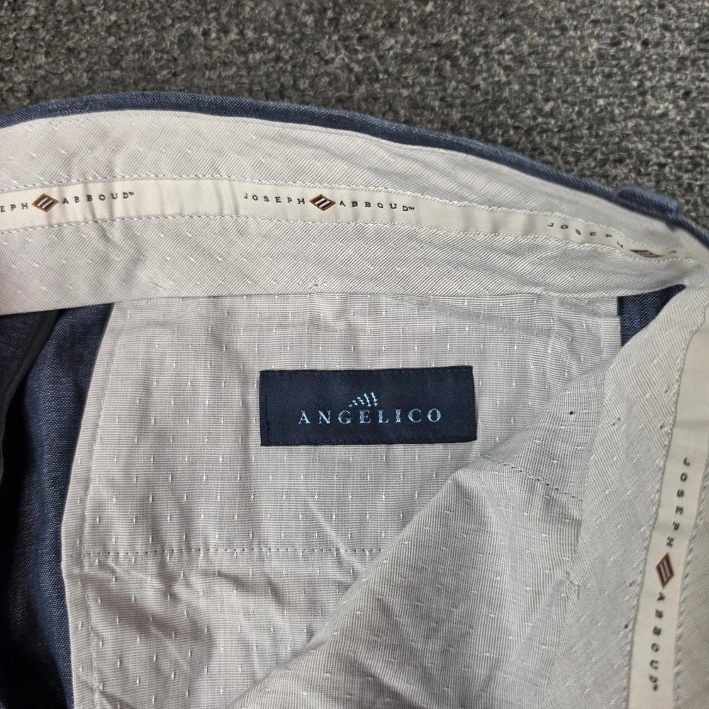 Joseph Abboud Heritage Dress Pants Blue Mens 38x28 Angelico Linen Trousers Work